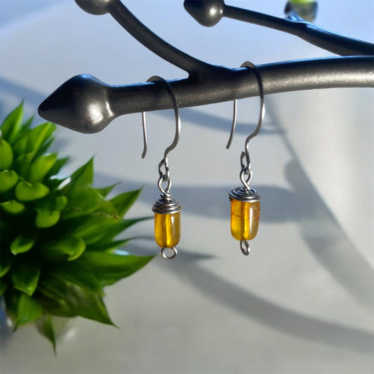 Boucles d’oreilles en ambre